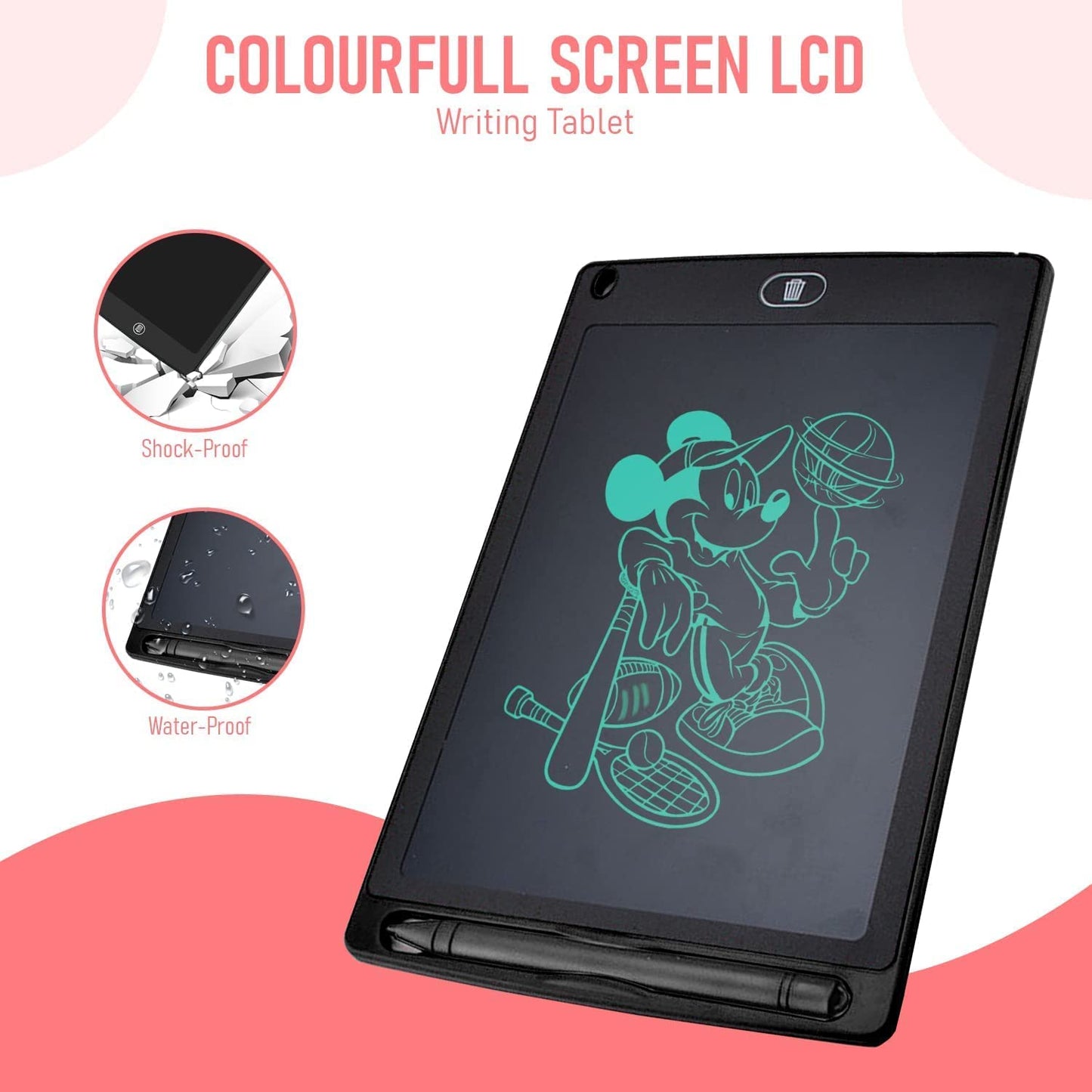 Portable LCD Writing Tablet with Instant Erase