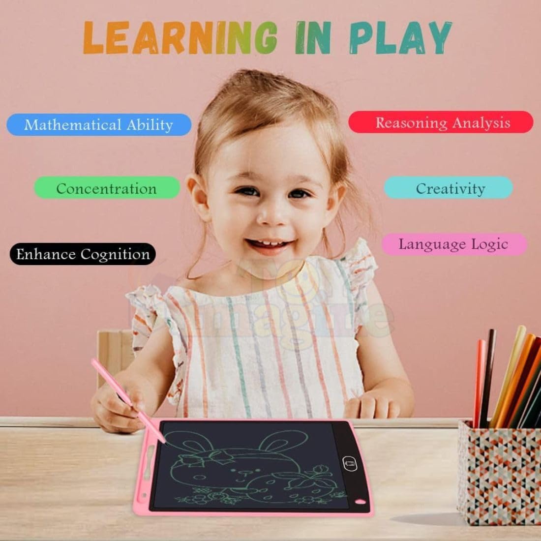 Portable LCD Writing Tablet with Instant Erase