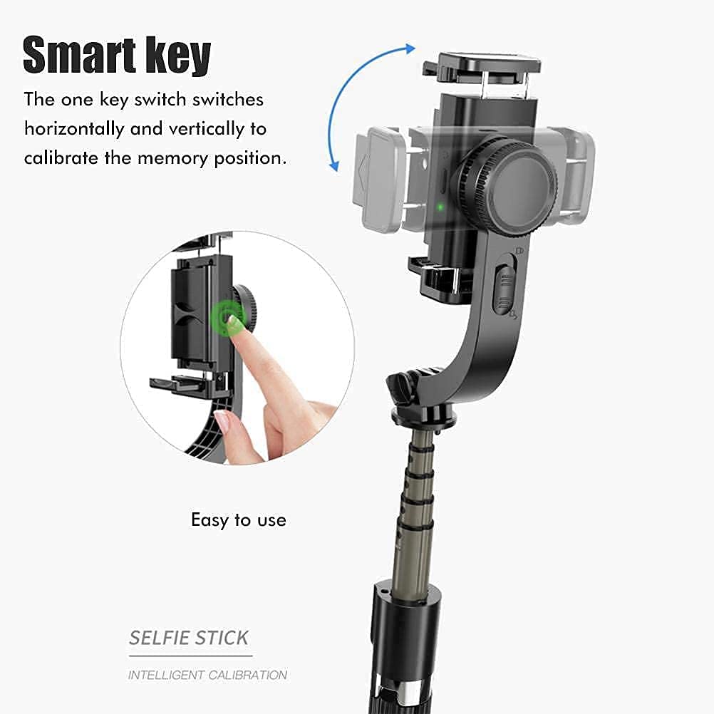 Q08 Foldable Handheld Gimbal 1-Aixs Stabilizer Stick with Bluetooth Wireless Remote