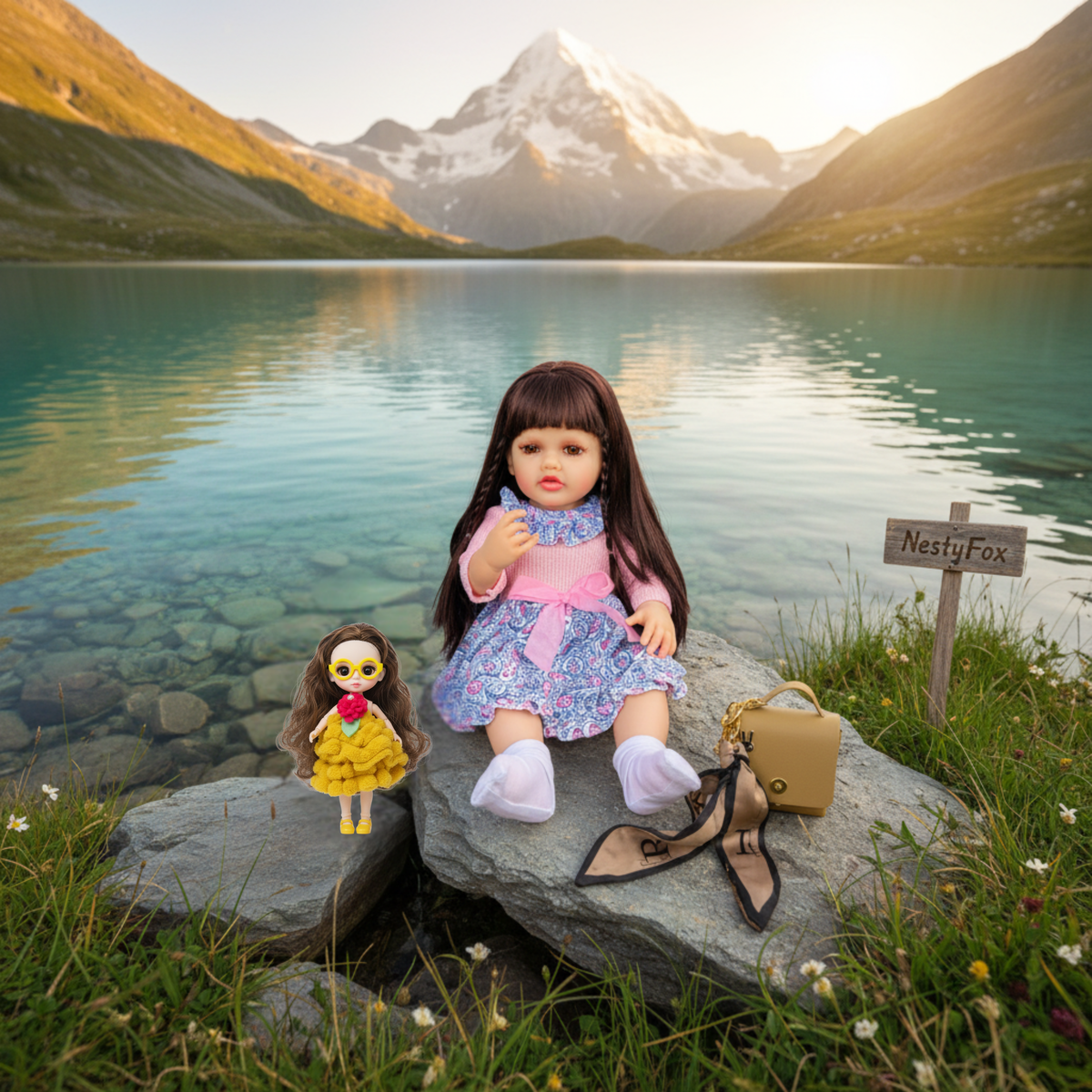NestyFox Realistic Silicone Reborn Baby Girl Doll | 53cm