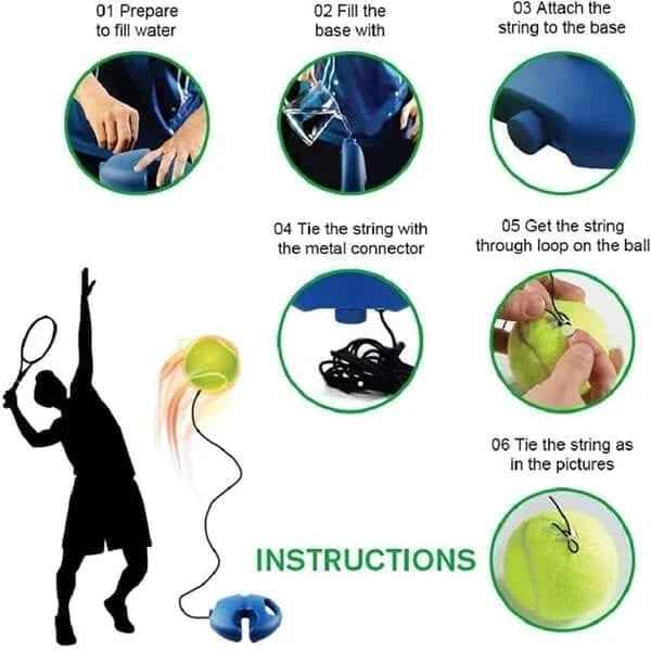 Rebound Self-Practice Set for Tennis & Cricket