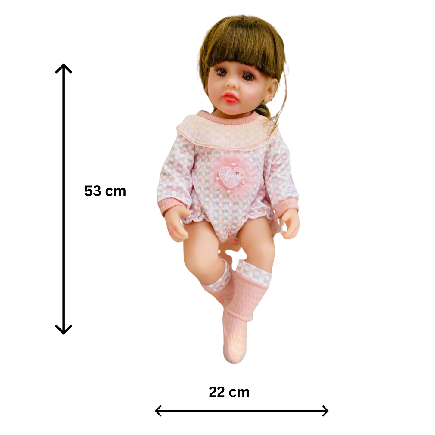 Silicone Baby Doll 55cm – Assorted Dress (No Music)