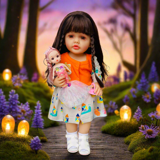 NestyFox 53 cm Realistic Silicone Reborn Baby Doll For Girls with Sound & Motion Sensor