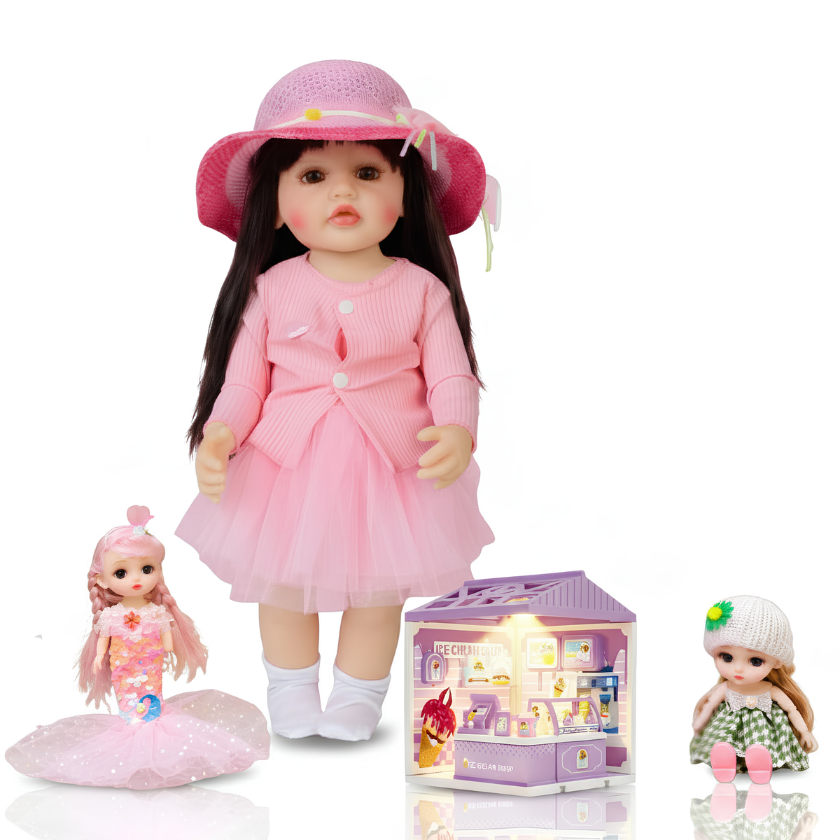 Pink silicone doll product image