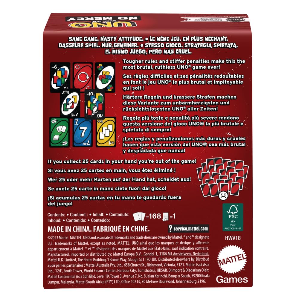 UNO No Mercy Cards - Brutal Ruthless Card Game