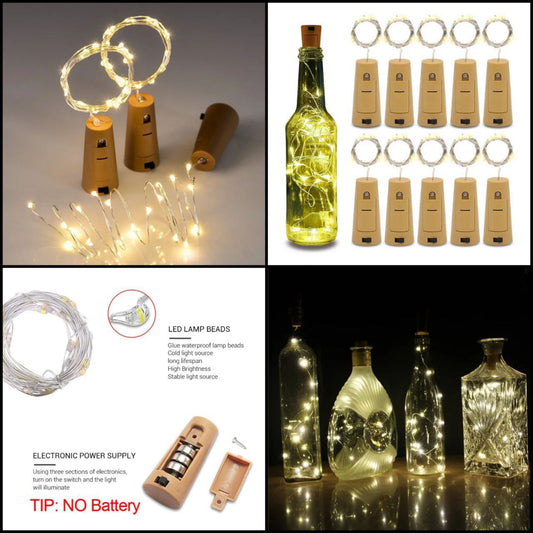 Warm White Cork LED For Decoration (Pack Of 10)