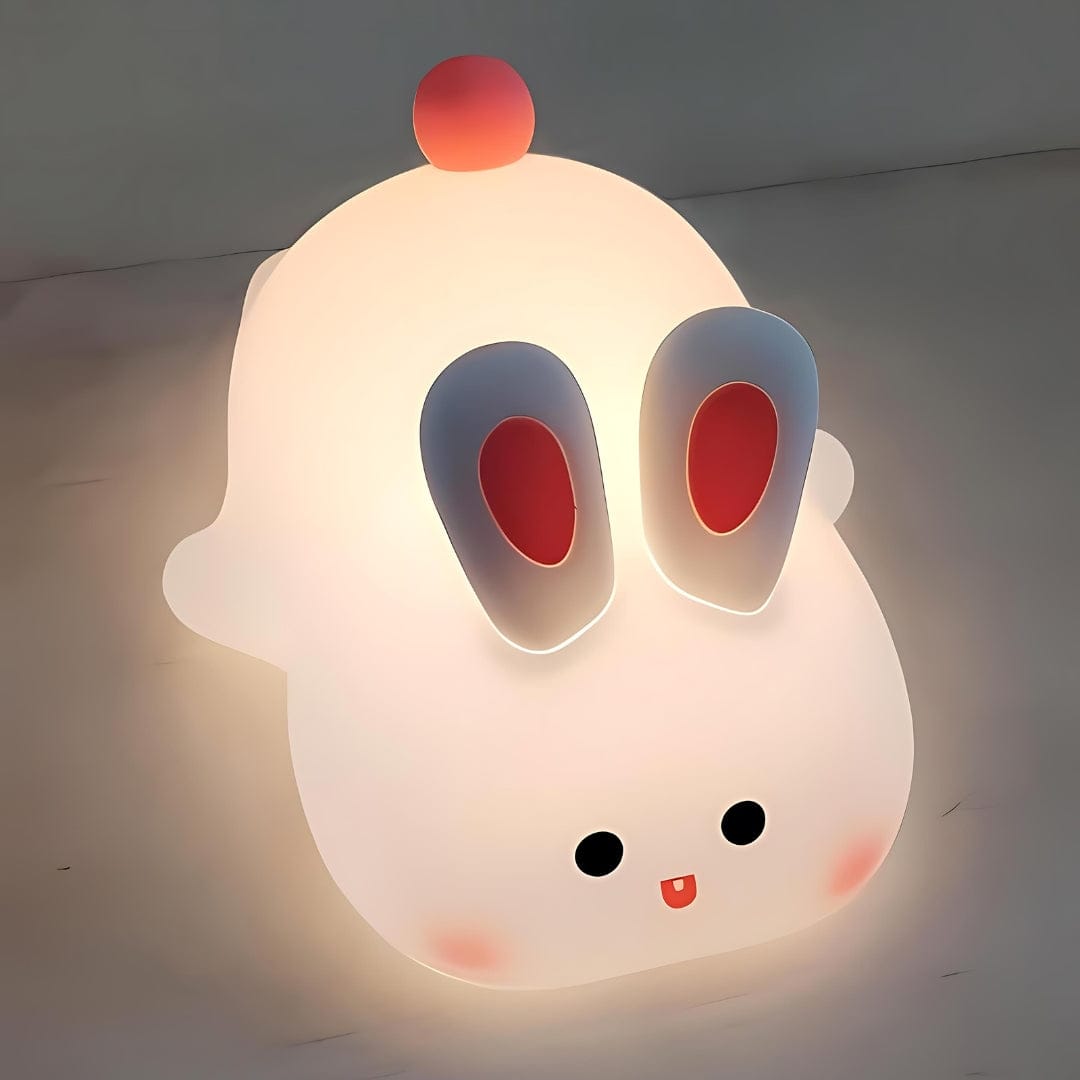 Cute Big Face Rabbit  Silicon 3D Touch Lamp