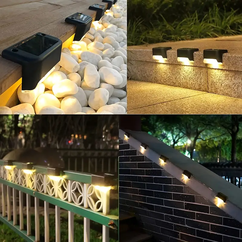 Solar Glow Lights: Outdoor Deck, Step, Railing, and Wall Garden Lights (Pack Of 2)