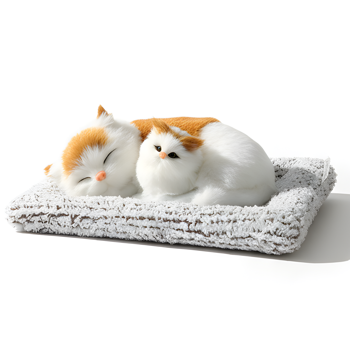 NestyFox Sleeping Cat Plush– Mother & Kitten Set for Kids, Home & Car Décor