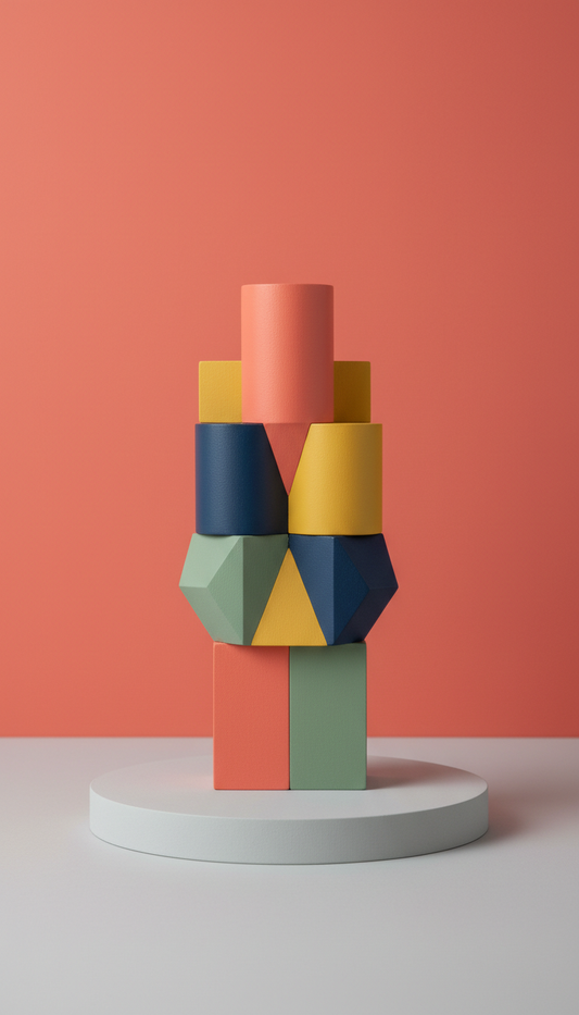 Geometric Vase in Hand-Lacquered Finish