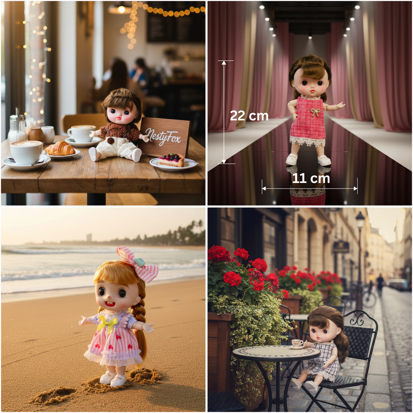 55cm AI Talking Silicone Baby Doll Set with 3 Mini Dolls