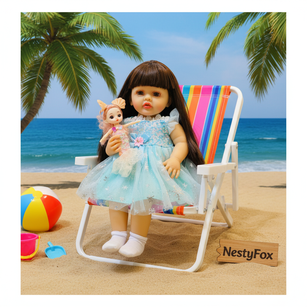 Colorful Beach Chair with NestyFox - Marina Beach