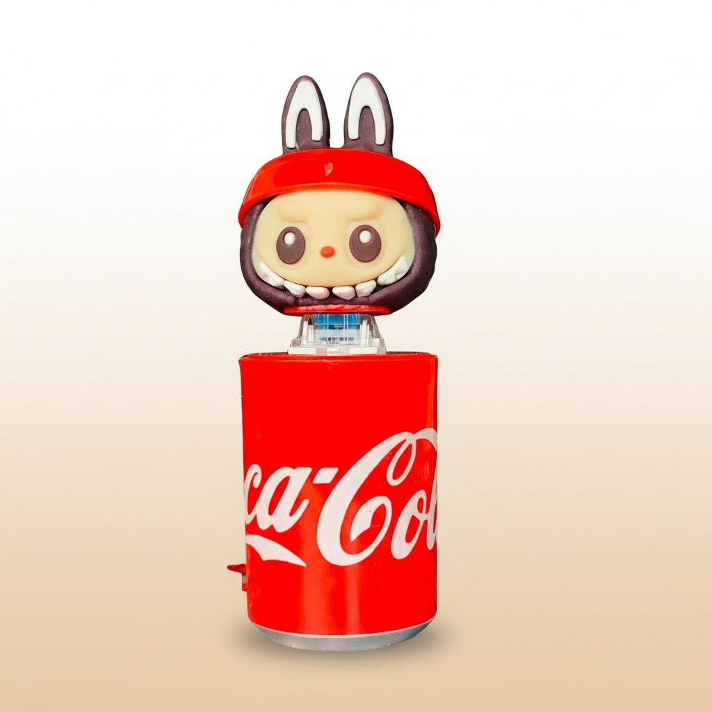 NestyFox - Labubu Cola Can Bunny Toy – Light & Music Figure