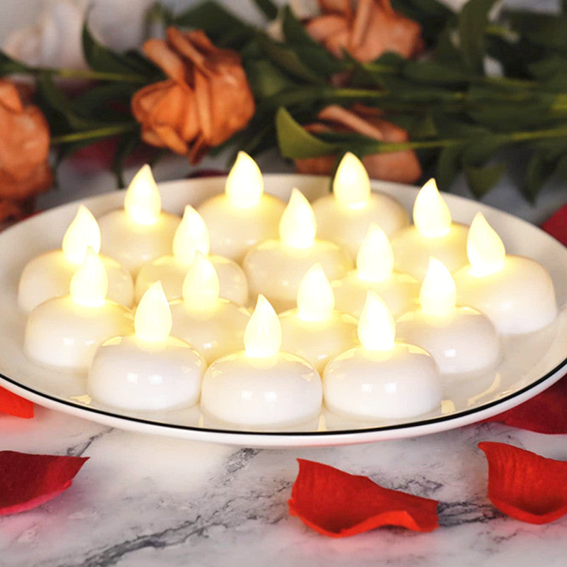 Floating Water Sensor Diya - Pack of 12 for Diwali & Decor