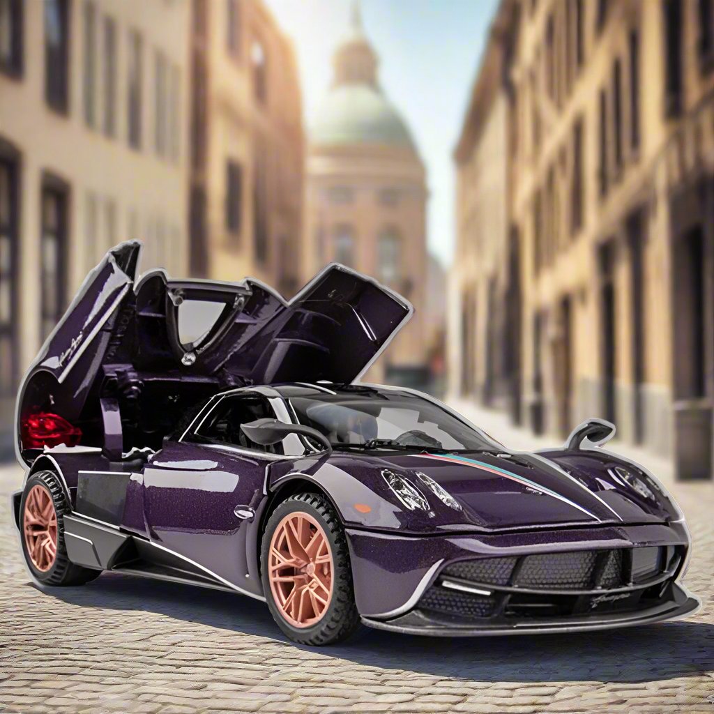 Pagani Huayra Dinastia 1:32 Pull Back Toy Car for Kids - Boys & Girls Gift (Purple)