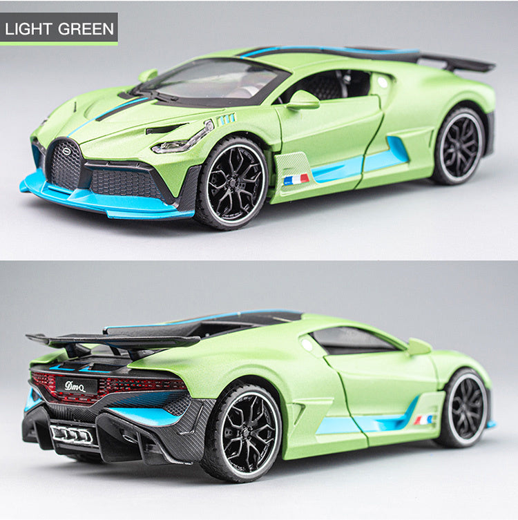 NestyFox 1:32 Bugatti Divo Alloy Car Model – Sound, Lights & Pull-Back Action