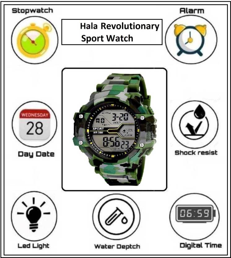 ARMY Multi-Function Stylish Digital Sports Watch with Silicon Strap