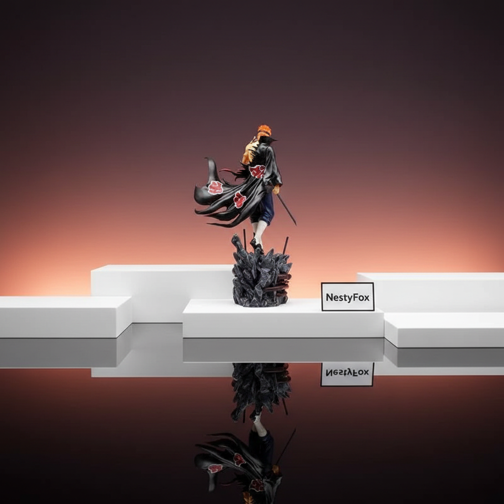 Pain Figure - Burgundy Coral Gradient Background