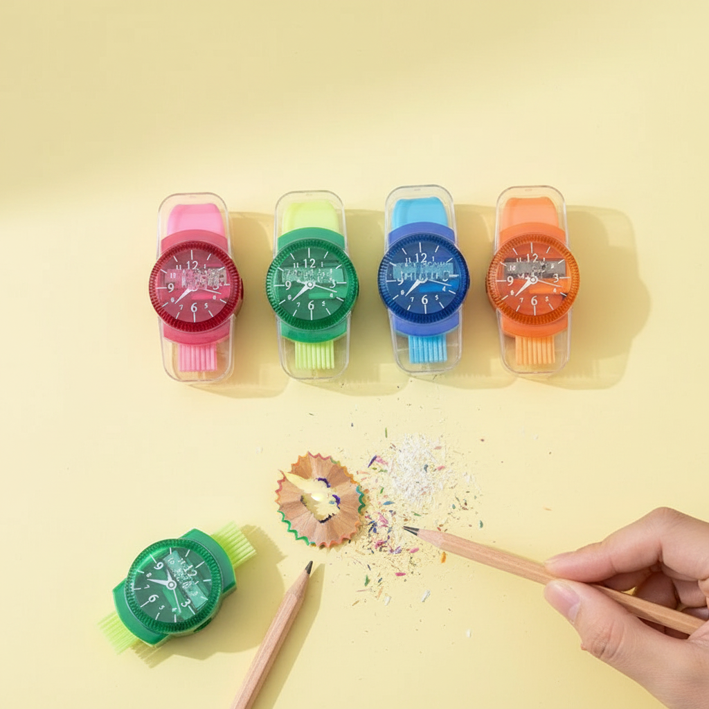 Watch sharpener flat lay overhead