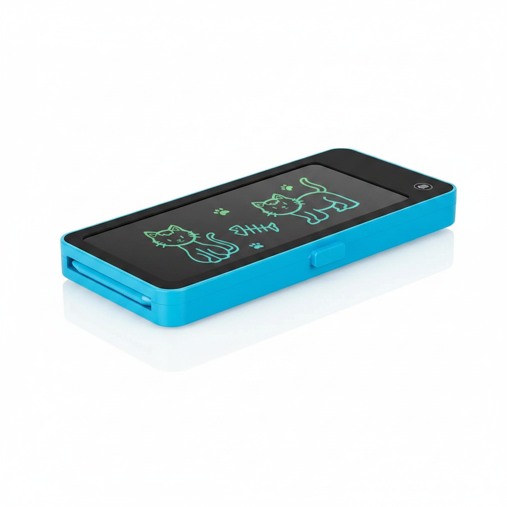 LCD Writing Board Pencil Case - Blue variant, pure white background primary image