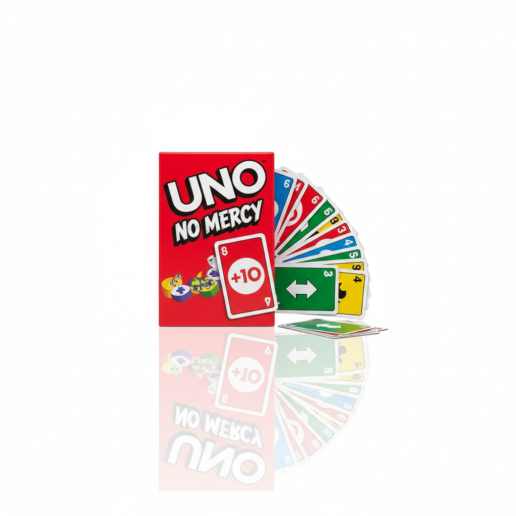 UNO No Mercy product showcase on white background