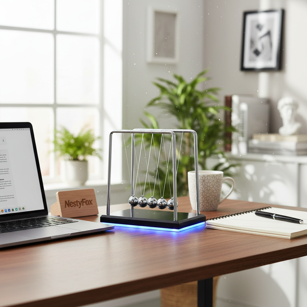 Lifestyle - Home office desk with laptop and coffee