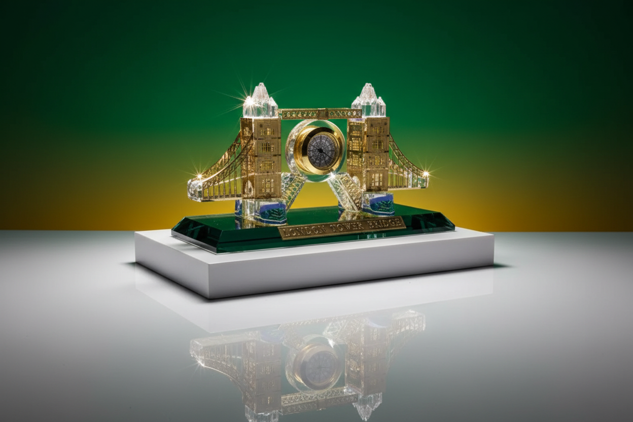 Elegant crystal craftsmanship detail shot