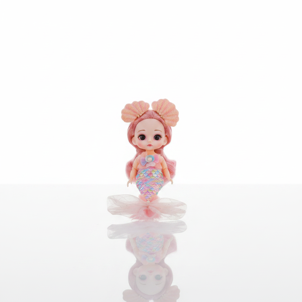 NestyFox Mini Mermaid Doll white background primary image