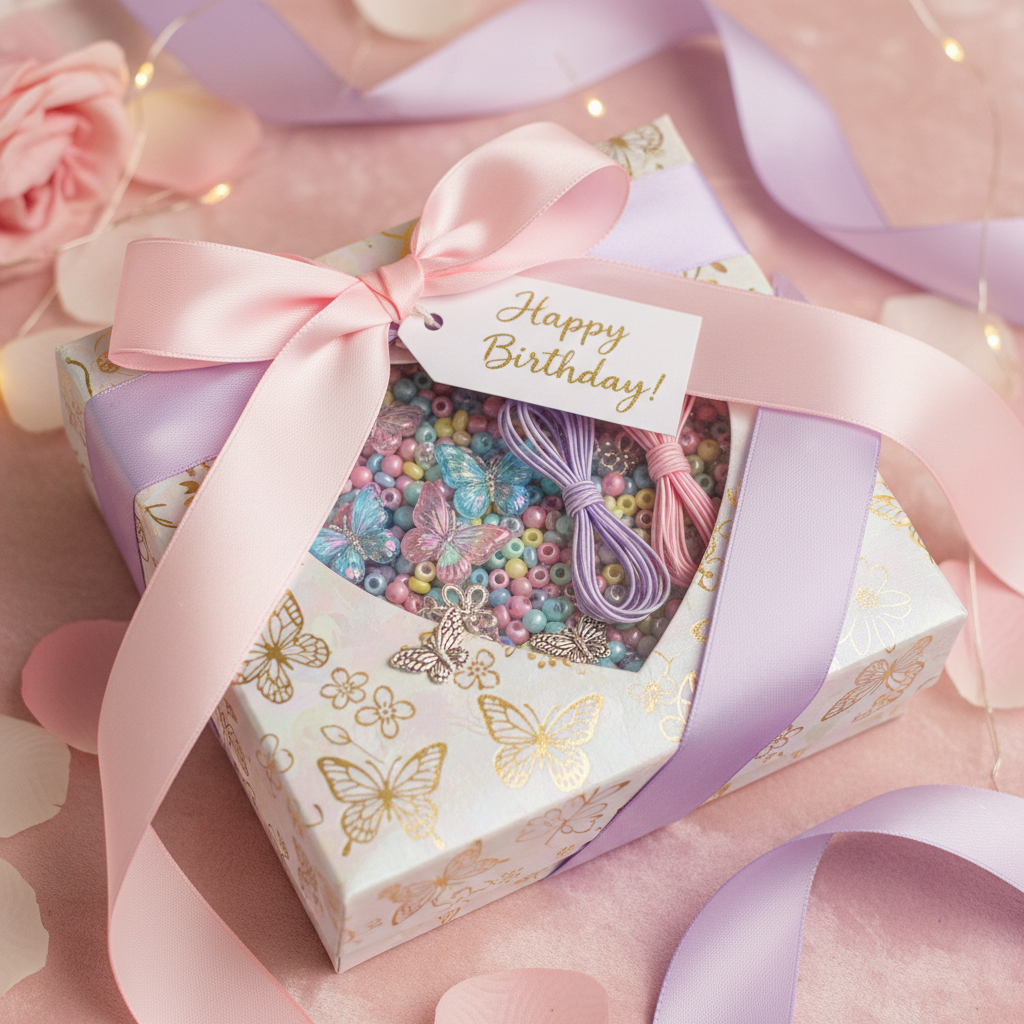 Butterfly Beads Kit gift box presentation