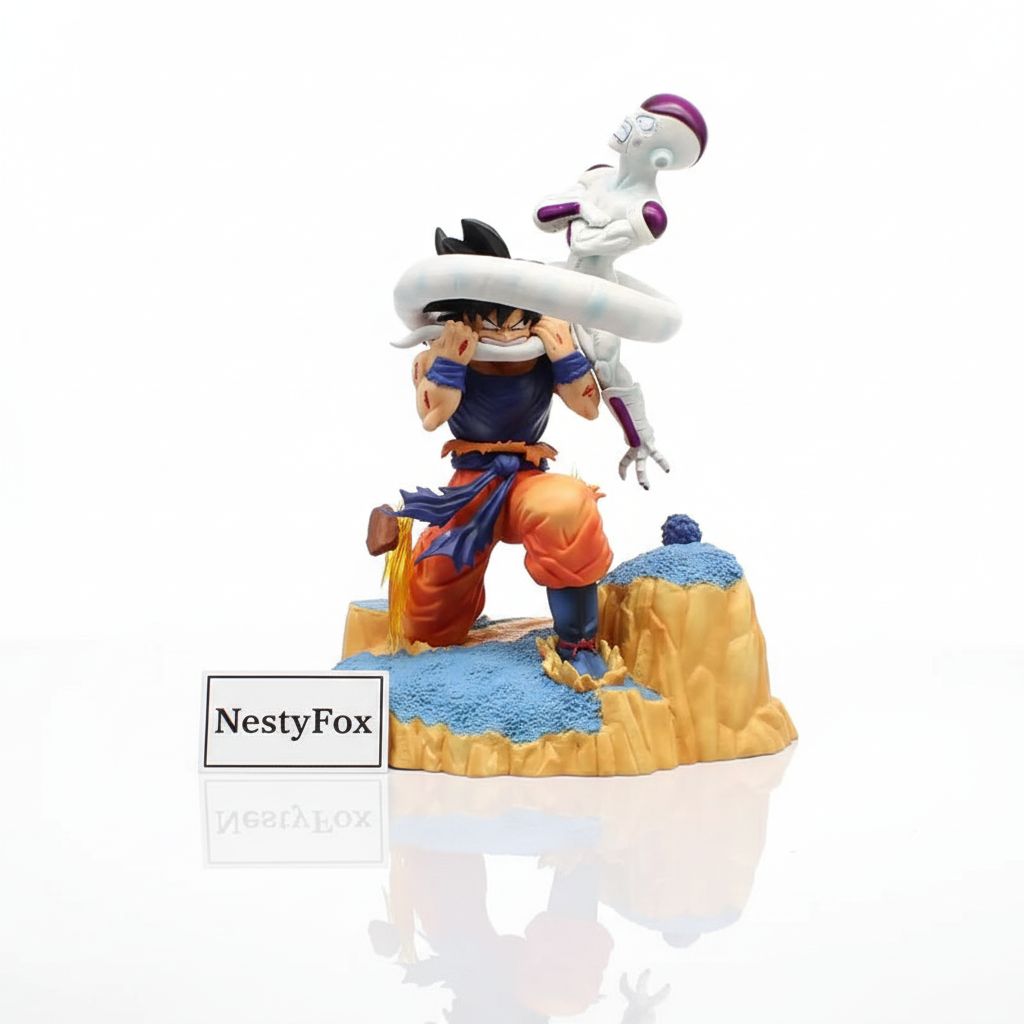 Goku vs Frieza - Premium White Background