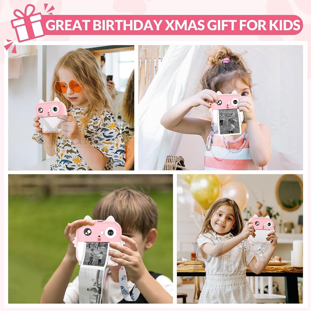 Instant Print Camera for Kids, 48 MP Photo & 1080P HD Video Recoding - Dehradun Deals HubInstant Print Camera