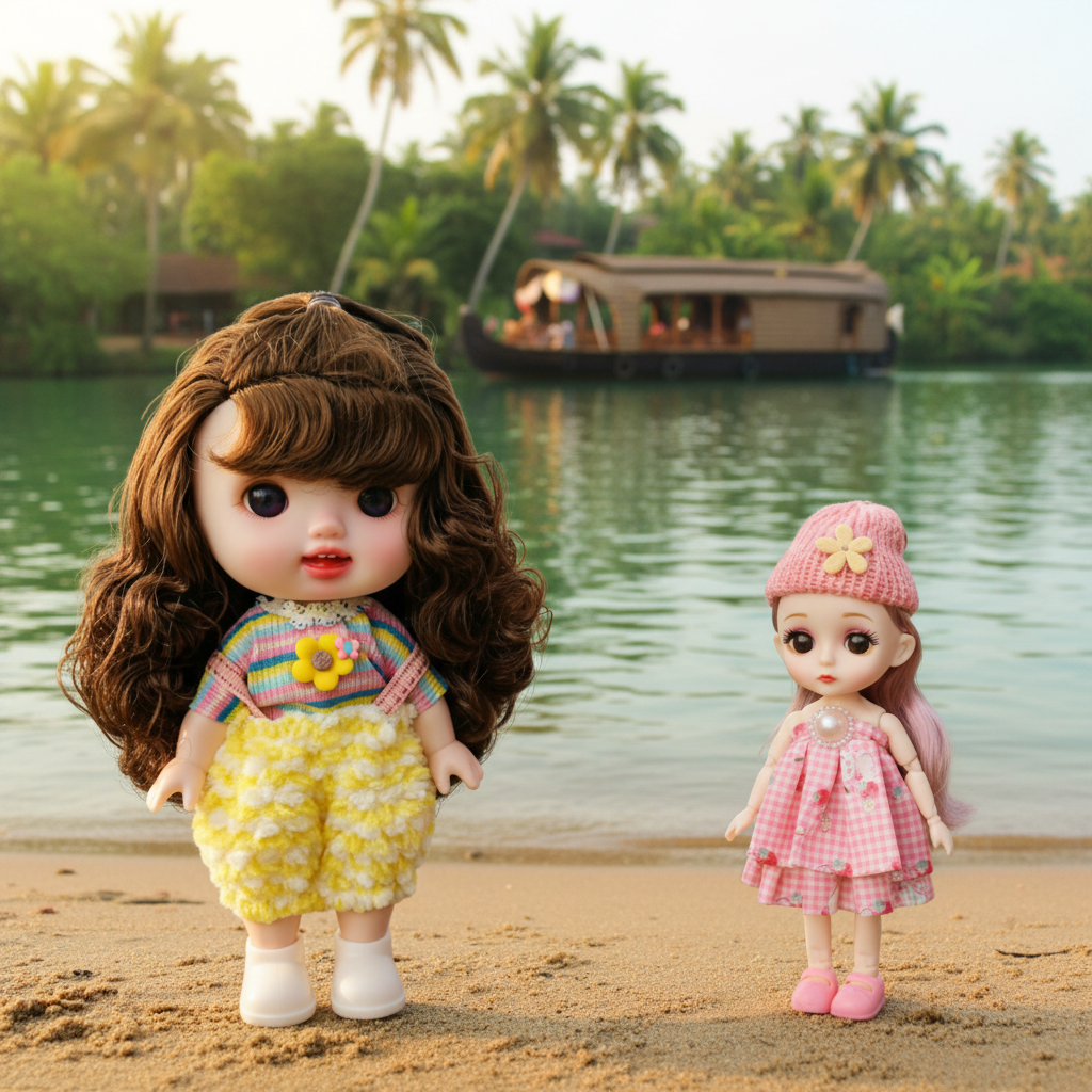 Reborn Silicone Doll with Keychain Doll & Surprise Gift Set
