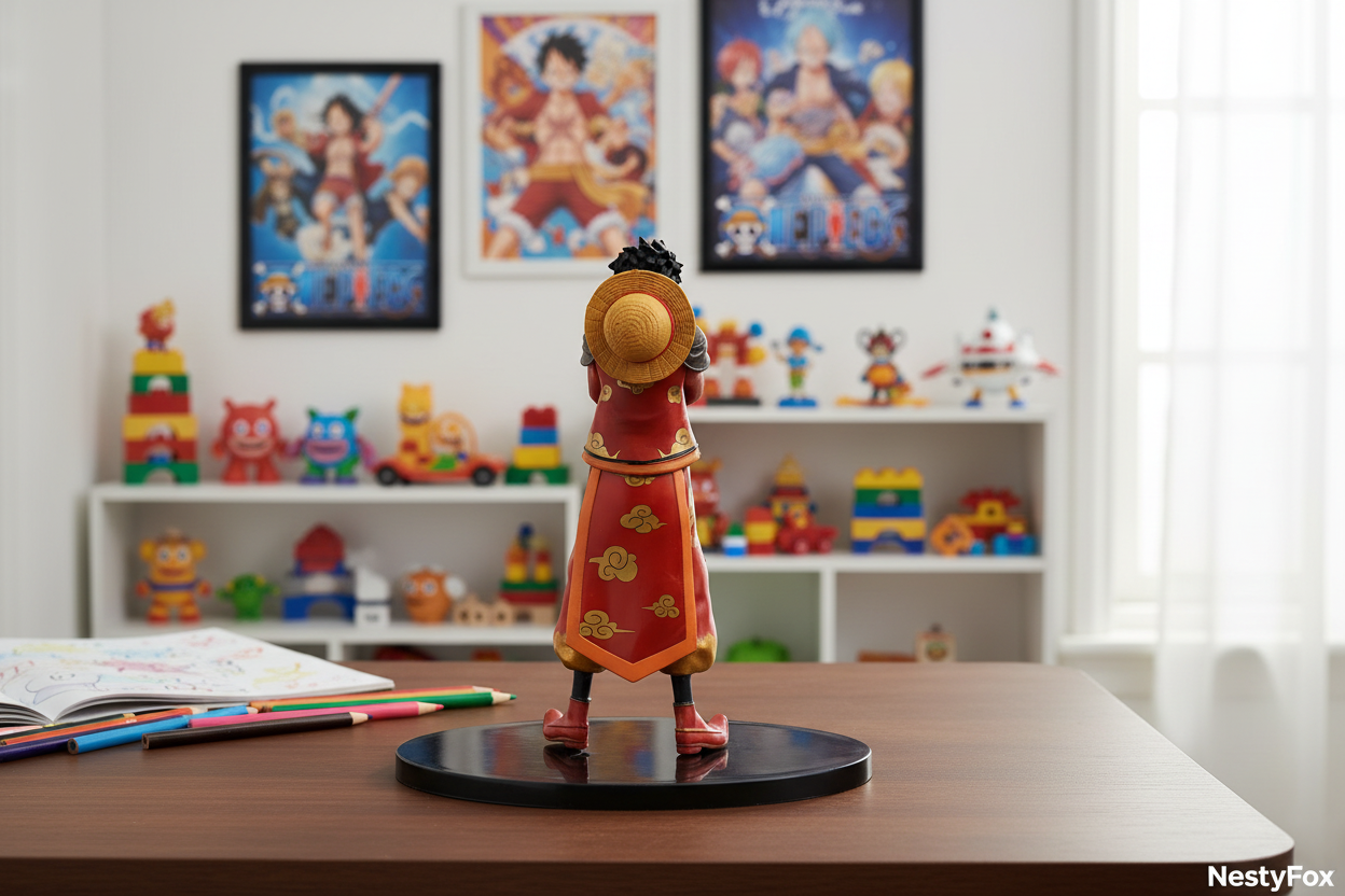Luffy Figurine Back View in Kids Room