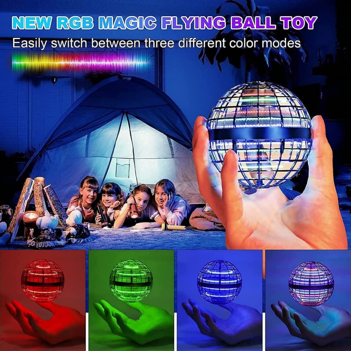 Magic Flying Ball: RGB Lights, 360° Spinning UFO - Dehradun Deals HubFlying Ball