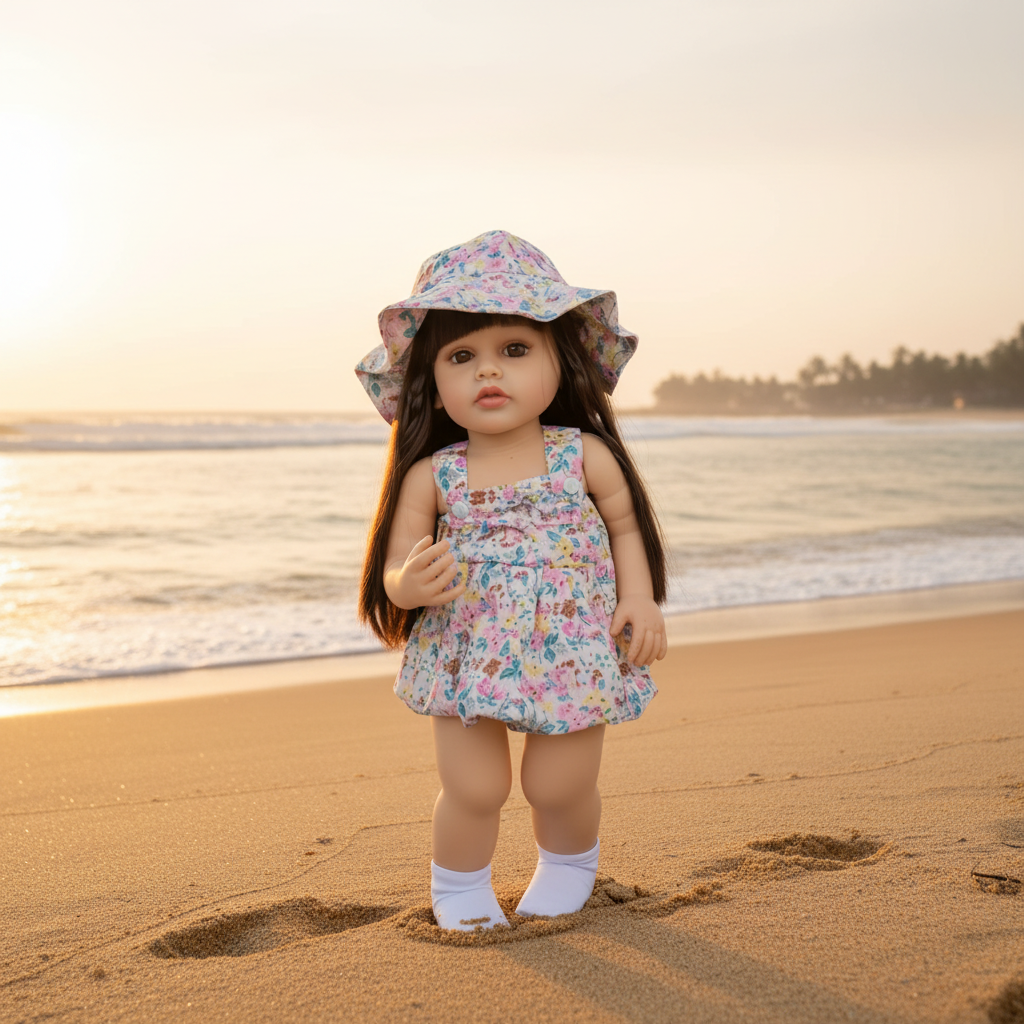 53cm Silicone Doll Gift Set - Complete Play Collection with LED Accessories & Extra Dress