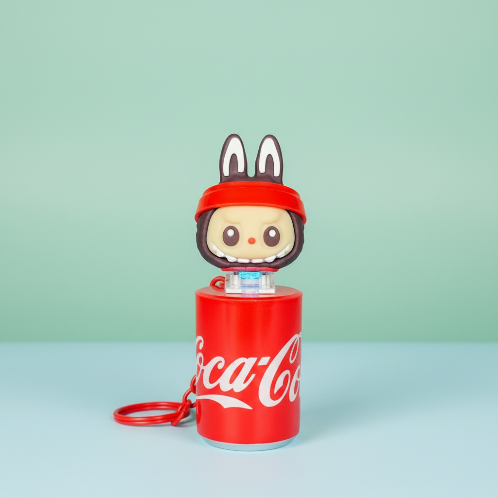 NestyFox - Labubu Cola Can Bunny Toy – Light & Music Figure