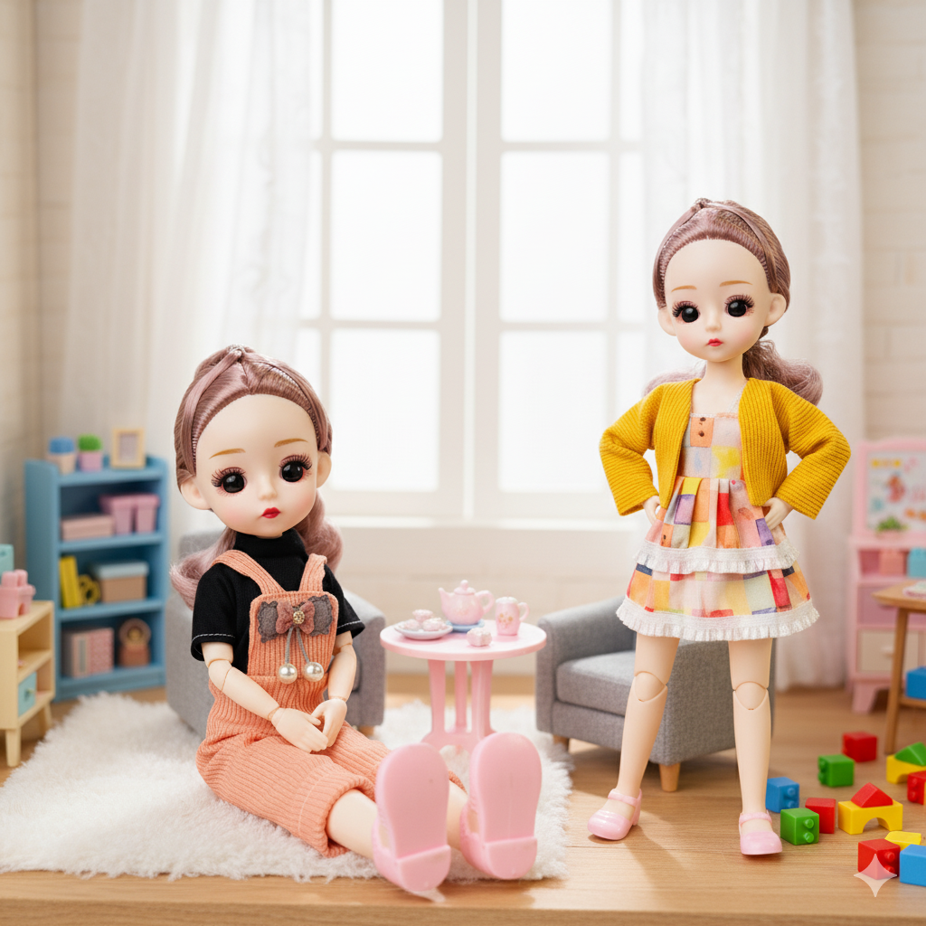 Pack of 2 Fashion Dolls - White background product shot