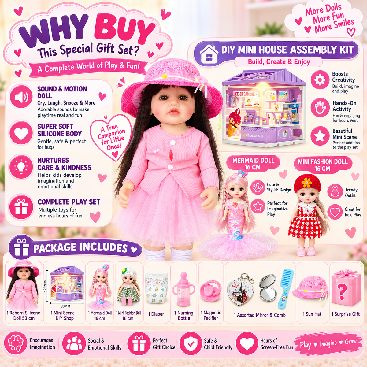 NestyFox silicone doll set product image