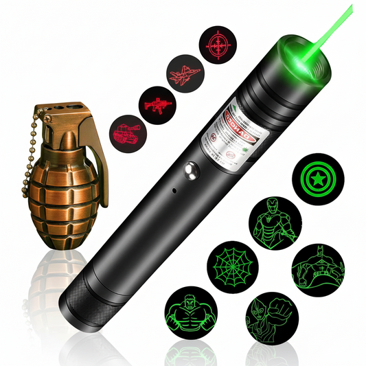 Rechargeable Superhero & Military Grenade Laser Pointer Combo