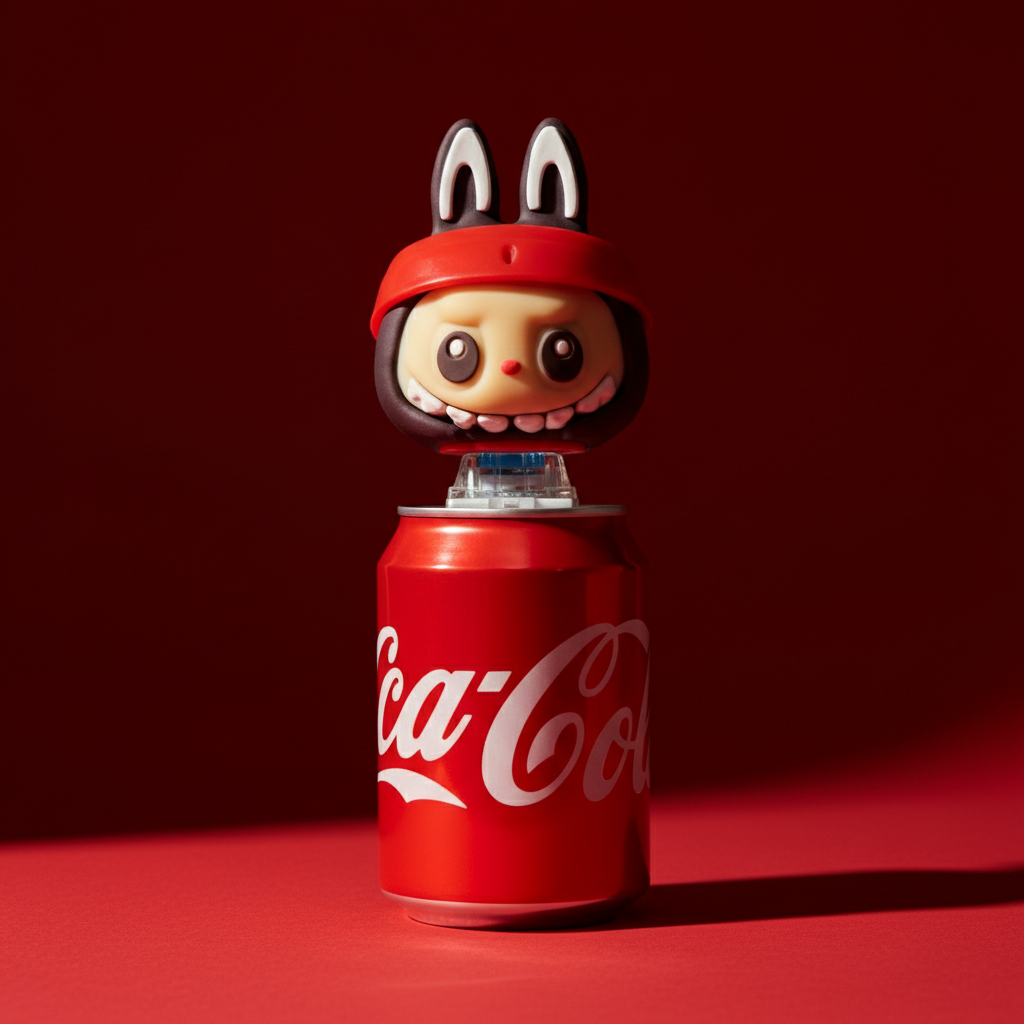 NestyFox - Labubu Cola Can Bunny Toy – Light & Music Figure