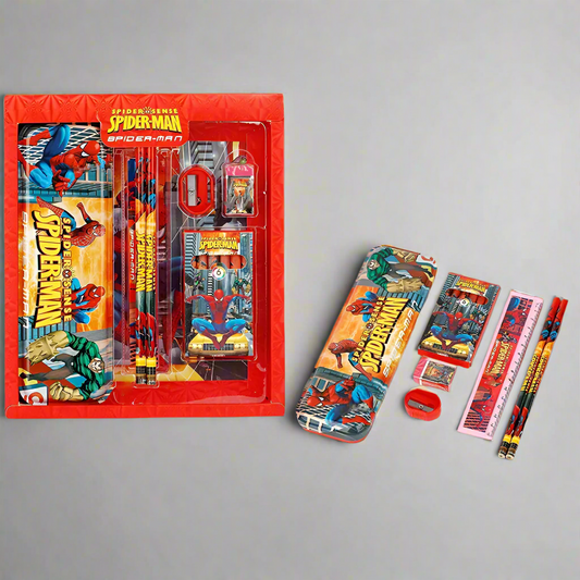 kids spiderman stationery set