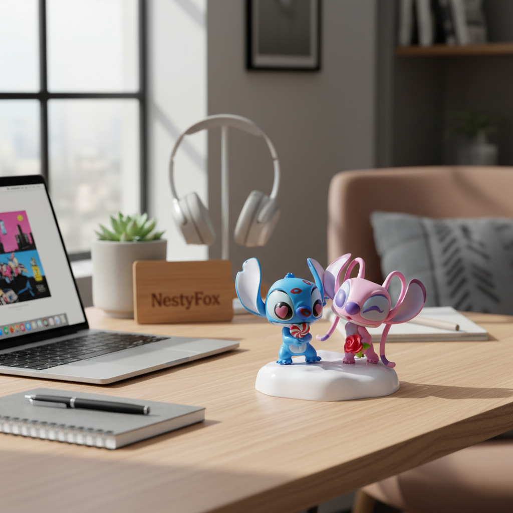 Stitch & Angel on Home Office Desk