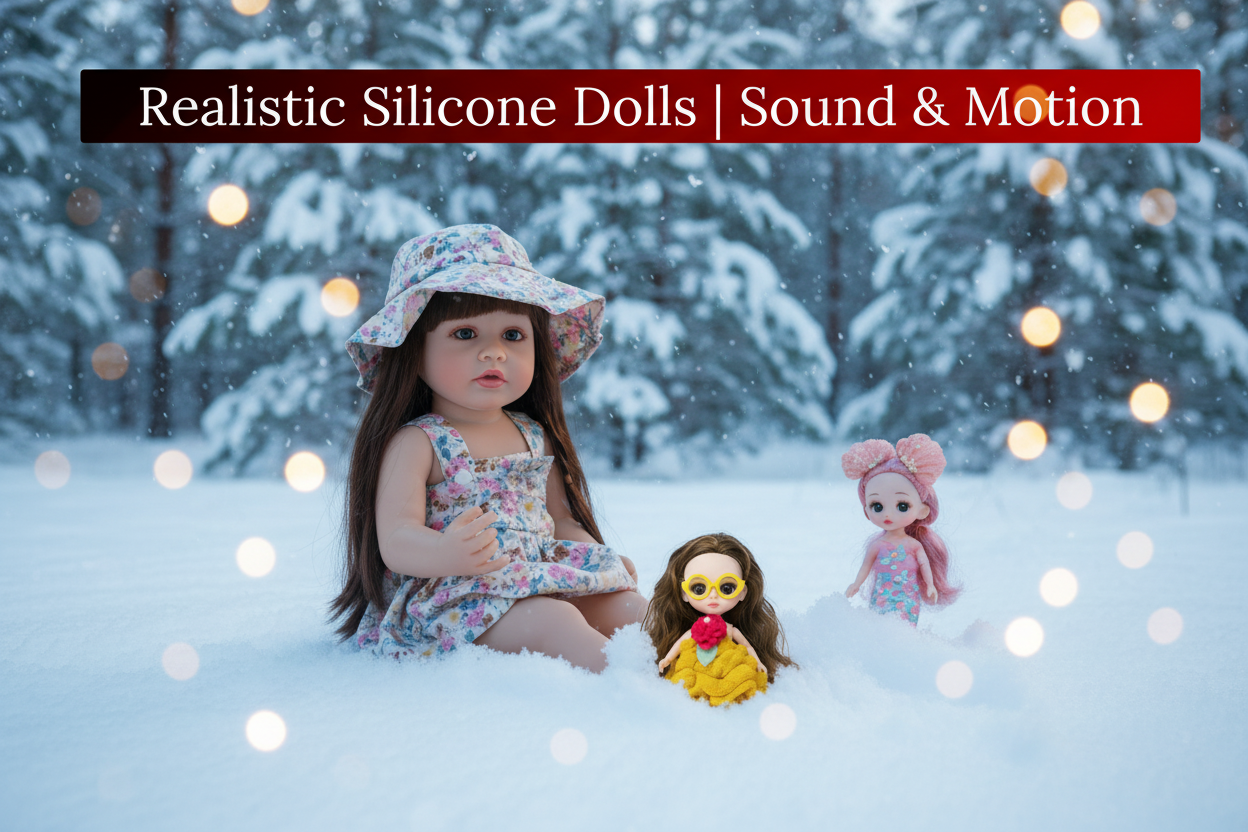 NestyFox 55 cm Realistic Silicone Baby Doll – Lifelike Reborn Doll with Dress & Accessories
