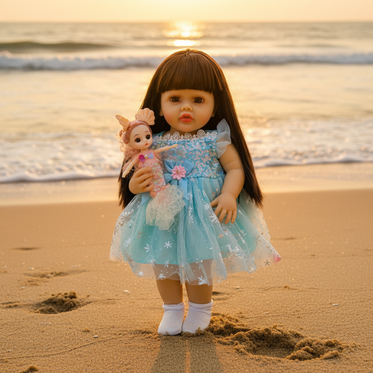 With Baby Doll - Chennai Beach Golden Hour
