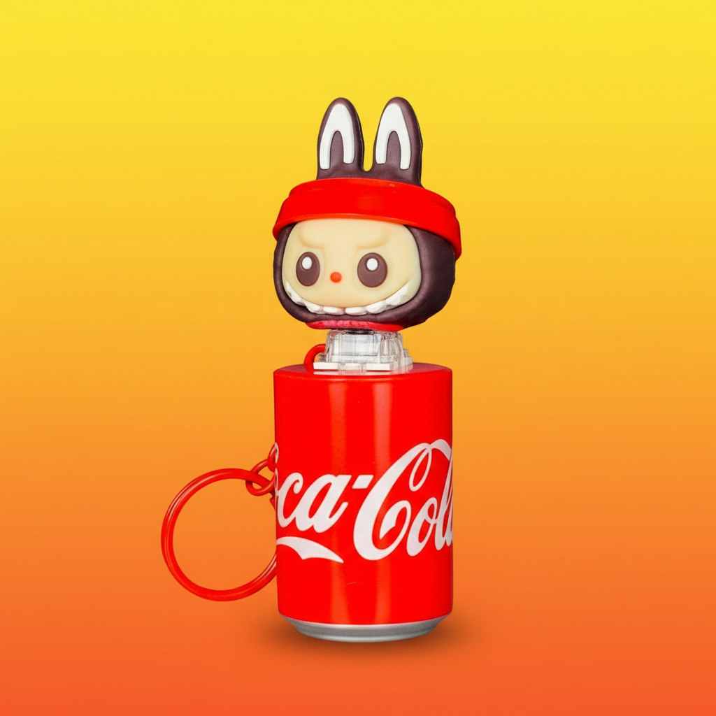 NestyFox - Labubu Cola Can Bunny Toy – Light & Music Figure
